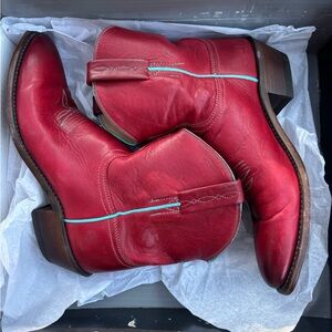 Red Lucchese Western Cowboy Boots